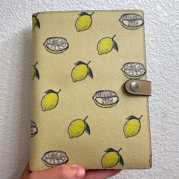 Coach Notebook With Lemon Print - Picture 1 of 4